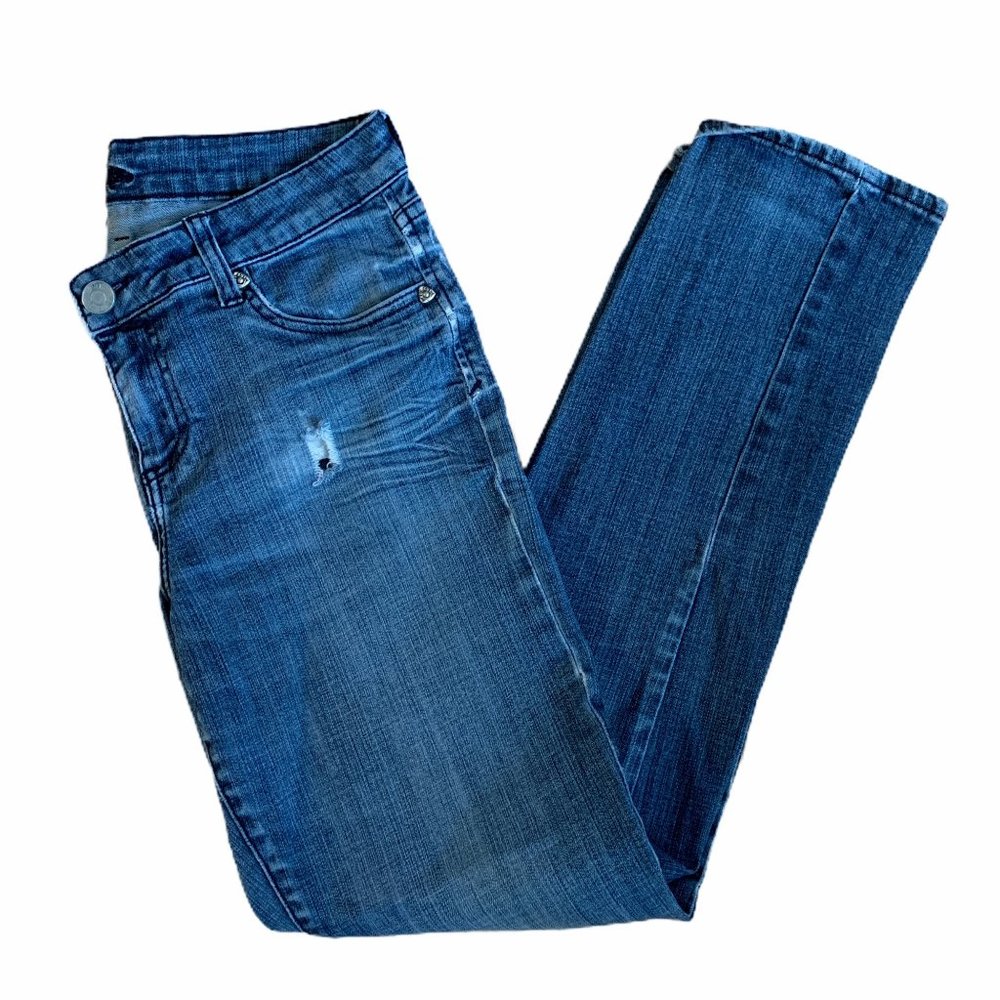 Kut From The Kloth Distressed Straight Jeans 8